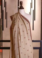 Royal Fashion Embroidered Woolen Shawls - RF25SH 1624-4B06 Light Fawn